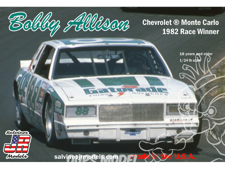 JR Models maquette voiture 1982R Bobby Allison Chevrolet ® Monte Carlo 1982 Race Winner 1/25