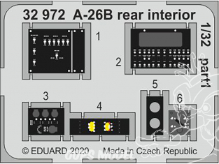Eduard photodécoupe avion 32972 Intérieur arrière A-26B Hobby Boss 1/32