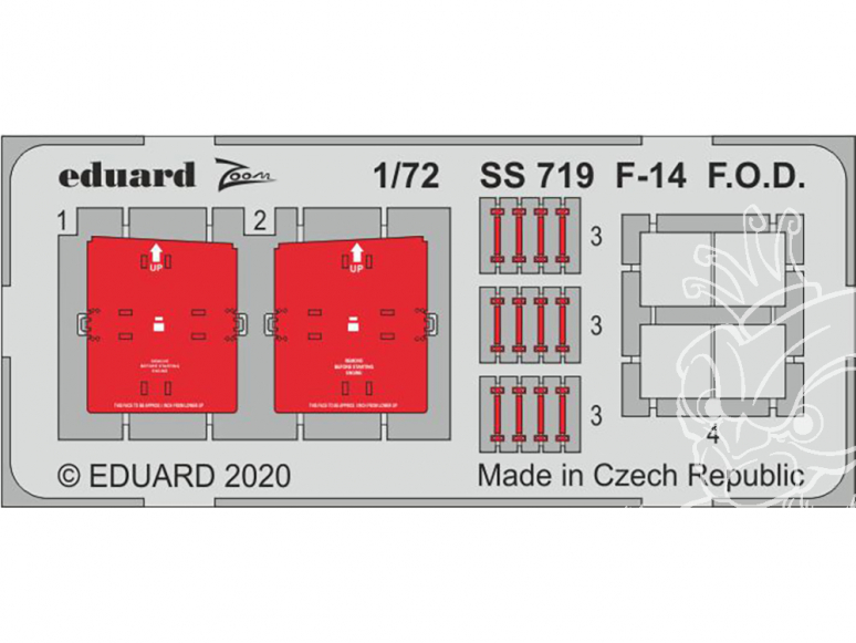 Eduard photodecoupe avion SS719 Zoom amélioration F-14 F.O.D. Great Wall Hobby 1/72