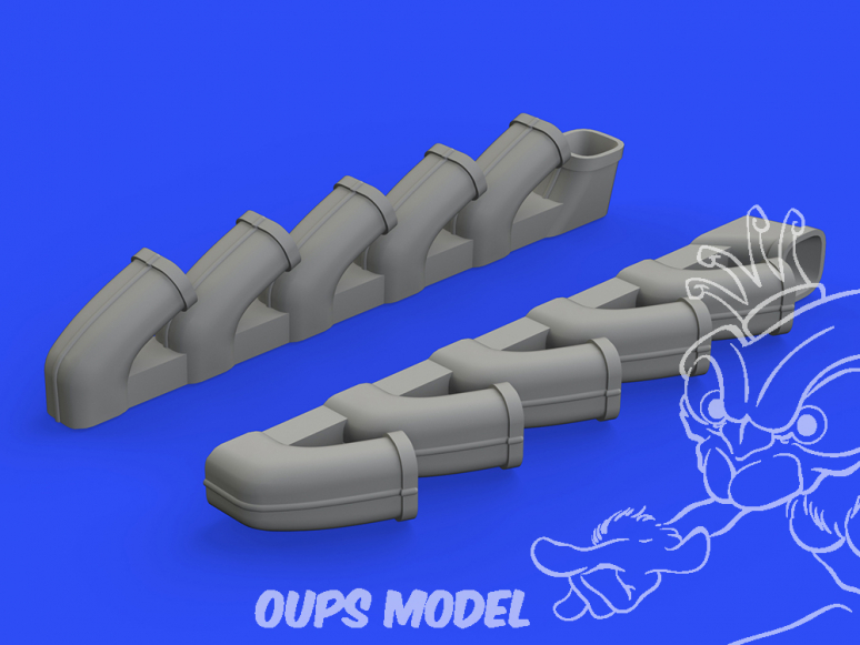 Eduard kit d'amelioration avion brassin 648588 Pipes d'échappement IL-2 Tamiya 1/48