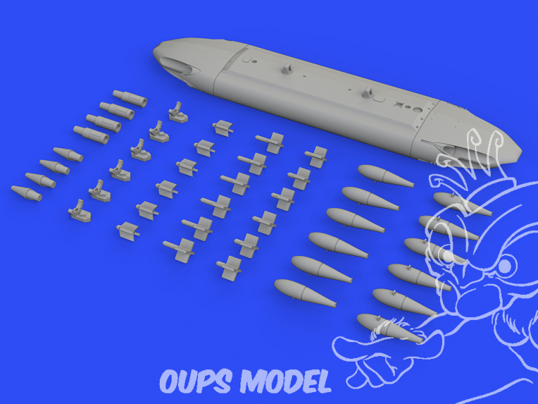 Eduard kit d'amelioration avion brassin 648566 Armement SUU-20 Dispenser avec BDU-33 & Bombes Mk.76 1/48