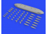 Eduard kit d&#039;amelioration avion brassin 648566 Armement SUU-20 Dispenser avec BDU-33 &amp; Bombes Mk.76 1/48