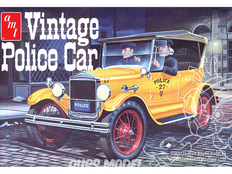 AMT maquette voiture 1182 1927 Ford T Vintage voiture de police 1/25