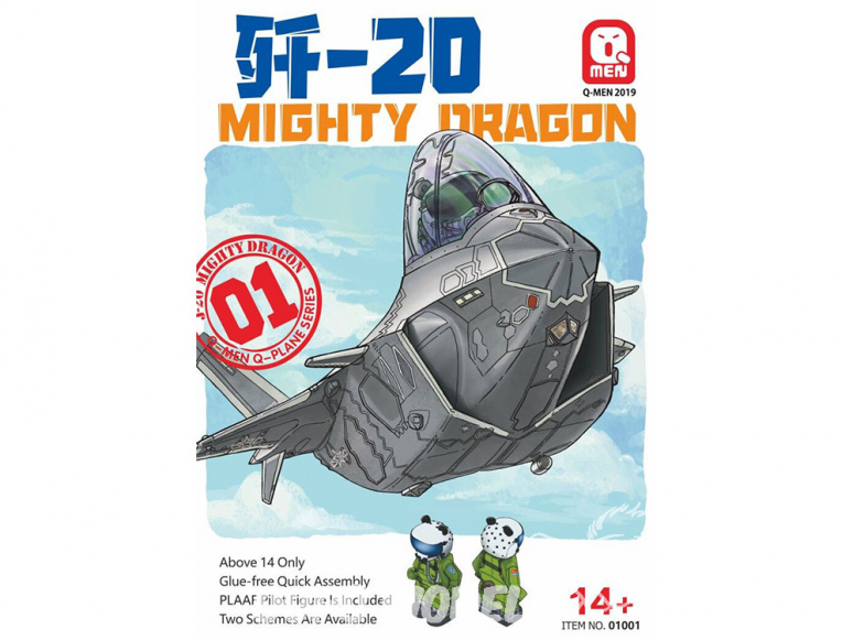 Kittyhawk maquette avion 01001 J-20 Mighty Dragon