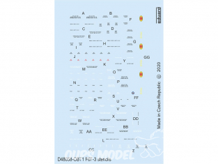 Eduard Decalques avion D48058 Marquages F6F-3 1/48