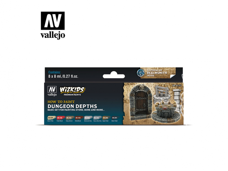 Vallejo Set Wizkids 80251 Dungeon Depths 8x8ml