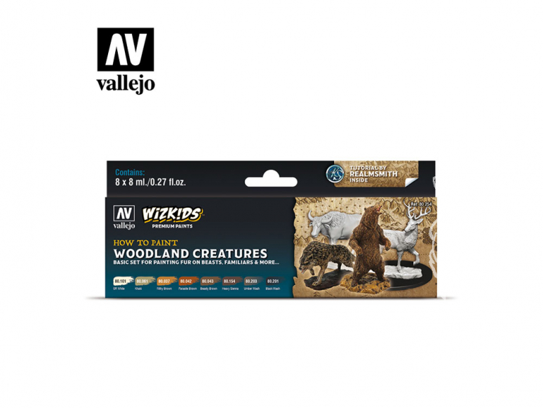 Vallejo Set Wizkids 80254 Woodland Creatures 8x8ml