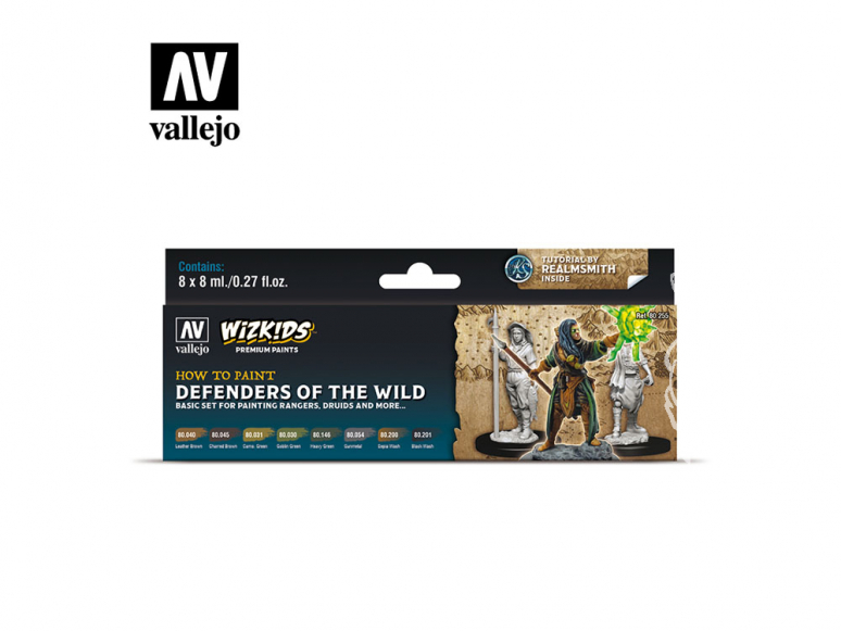 Vallejo Set Wizkids 80255 Defenders of the Wild 8x8ml