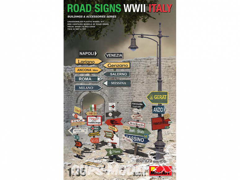Mini Art maquette militaire 35611 Panneaux indicateurs de route ITALIE WWII 1/35