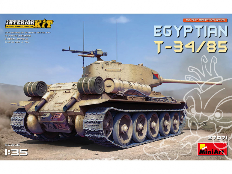 Mini Art maquette militaire 37071 T-34/85 EGYPTIAN avec interieur détaillé 1/35