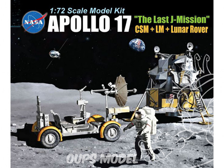 Dragon espace 11015 Diorama Lunaire Apollo 17 1/72