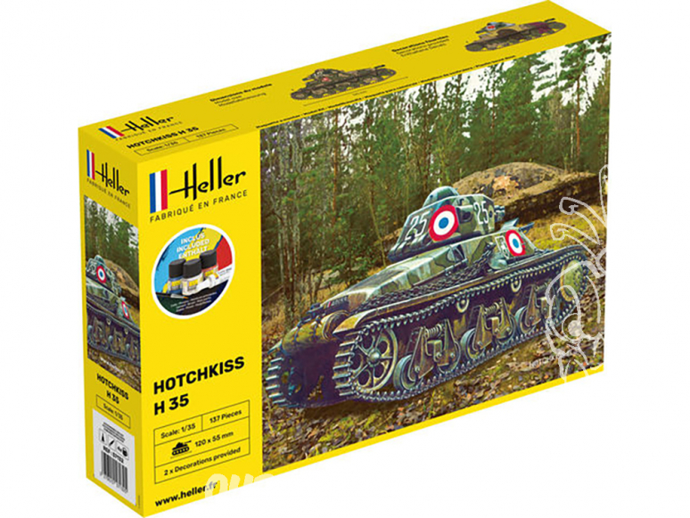 Heller maquette militaire 57132 Starter kit Hotchkiss H35 1/35