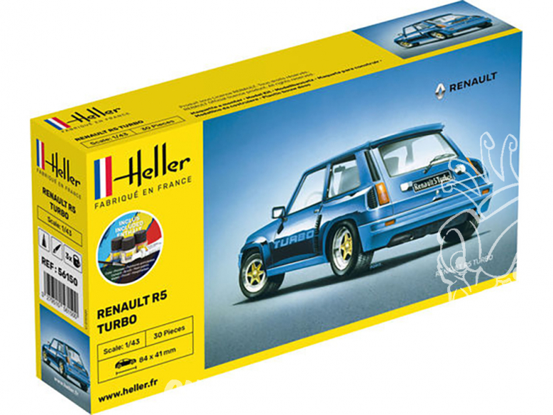 HELLER maquette voiture 56150 Starter Set Renault R5 Turbo 1/43