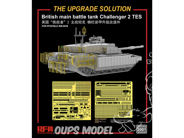 Rye Field Model maquette militaire 2001 Set amélioration Char de combat principal Britannique Challenger 2 TES 1/35
