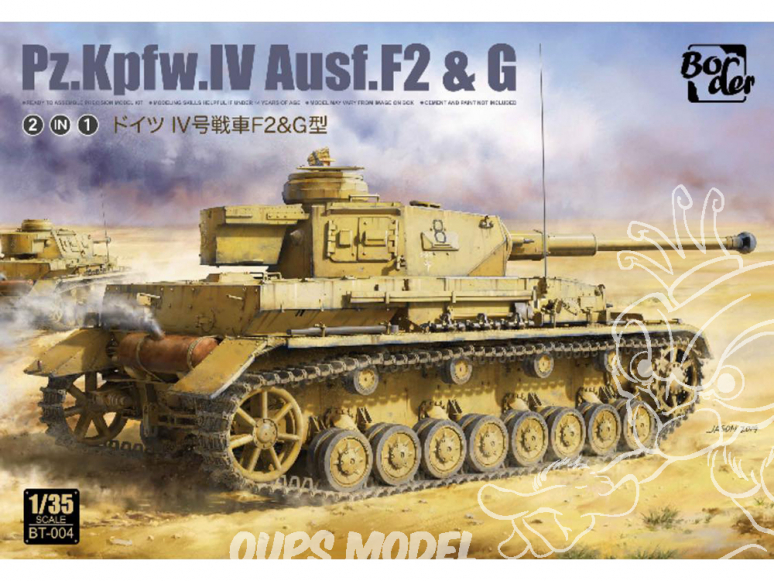 Border model maquette militaire BT-004 Pz.Kpfw.IV Ausf.F2 & G 2en1 1/35