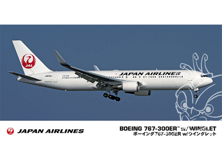 Hasegawa maquette avion 10812 Japan Airlines Boeing 767-300ER avec Winglet 1/200