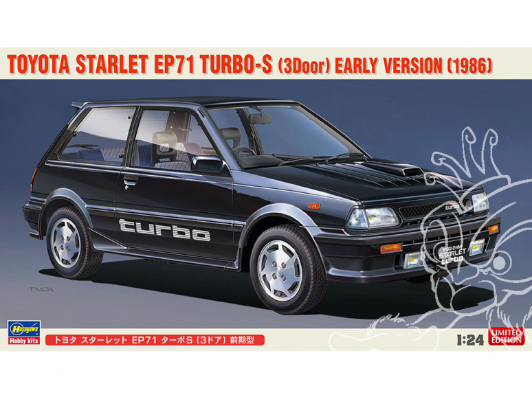 Hasegawa maquette voiture 20449 Toyota Starlet EP71 Turbo S (3 portes) Premier modèle 1986 1/24