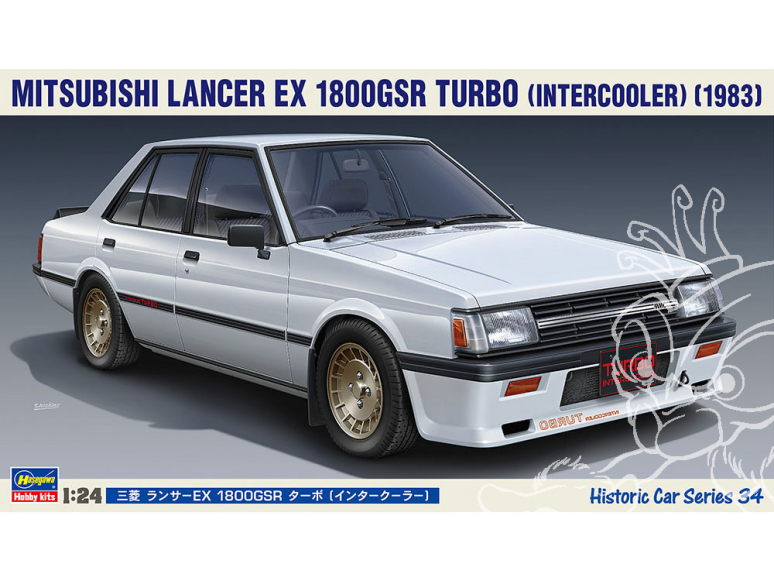 Hasegawa maquette voiture 21134 Mitsubishi Lancer EX 1800GSR Turbo 1983 1/24