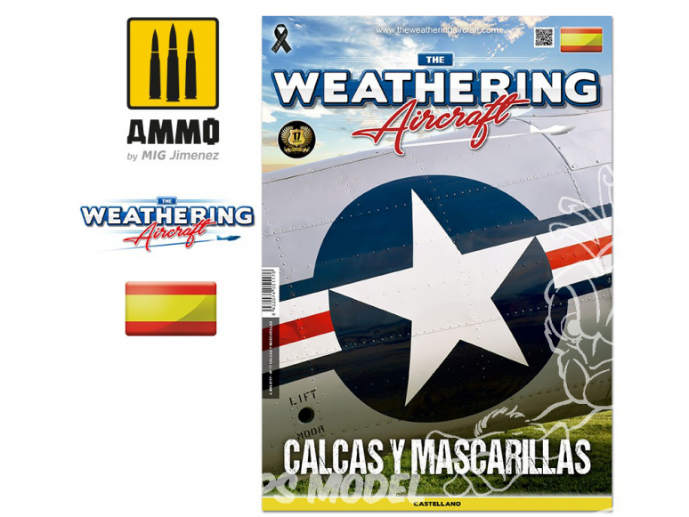MIG Weathering Aircraft 5117 Numero 17 Calcas y Mascarillas en langue Castellane