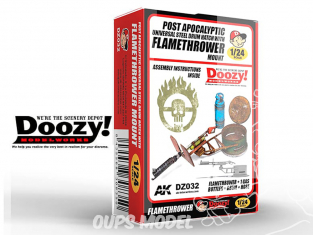 Ak Interactive Doozy DZ032 Lance-flammes post-apocalyptique avec trappe en acier 1/24
