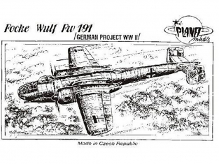 Planet Model PLT038 Focke-Wulf Fw 191 full resine kit 1/72