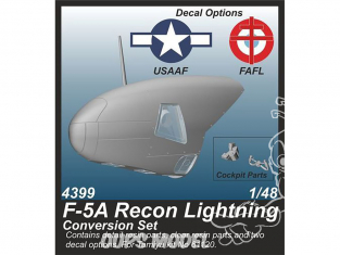 Cmk kit d'amelioration 4399 Kit de conversion F-5A Reconnaissance P-38 Lightning Kit Tamiya 1/72