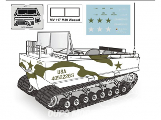 Planet Maquettes Militaire mv117 M29 Weasel kit résine complet 1/72