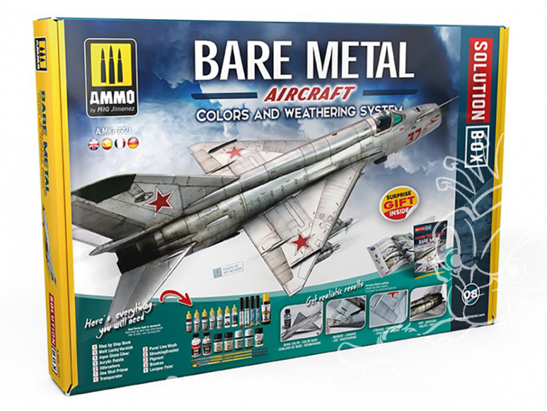 MIG Solution Box 7721 Bare Metal aircraft Couleurs et vieillissement - Livre
