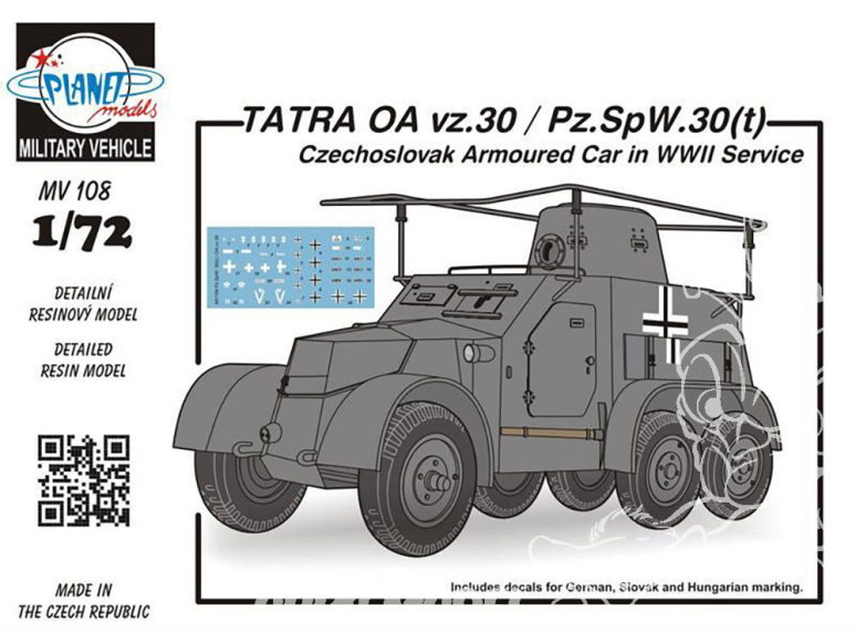 Planet model Maquettes militaire mv108 TATRA OA vz.30 / Pz.SpW.30(t) kit résine complet 1/72