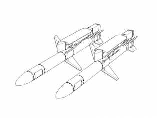 Brengun kit amelioration avion BRL32040 AGM-45 Shrike (2piéces) 1/32