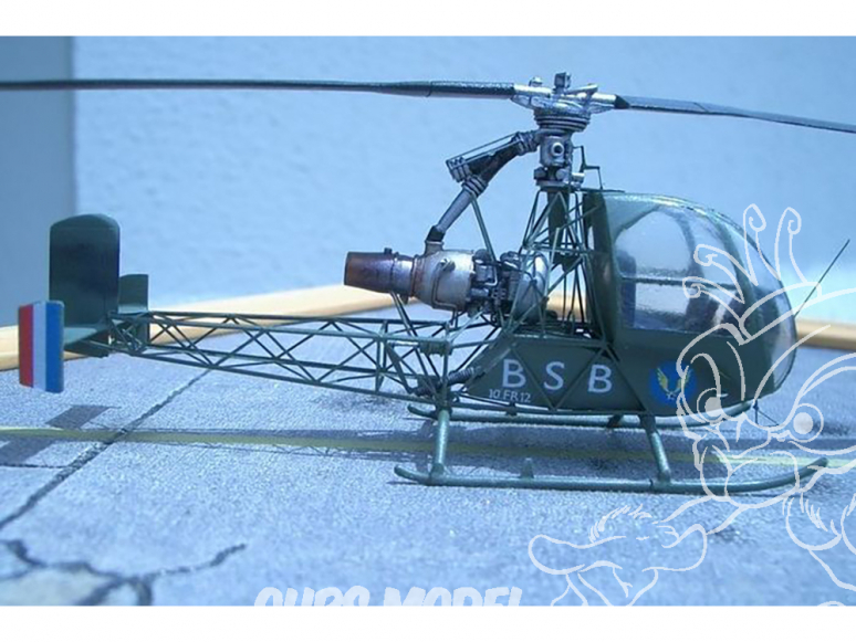 Brengun maquette helicoptére BRS72017 SNCASO SO-1221 Djinn en resine 1/72