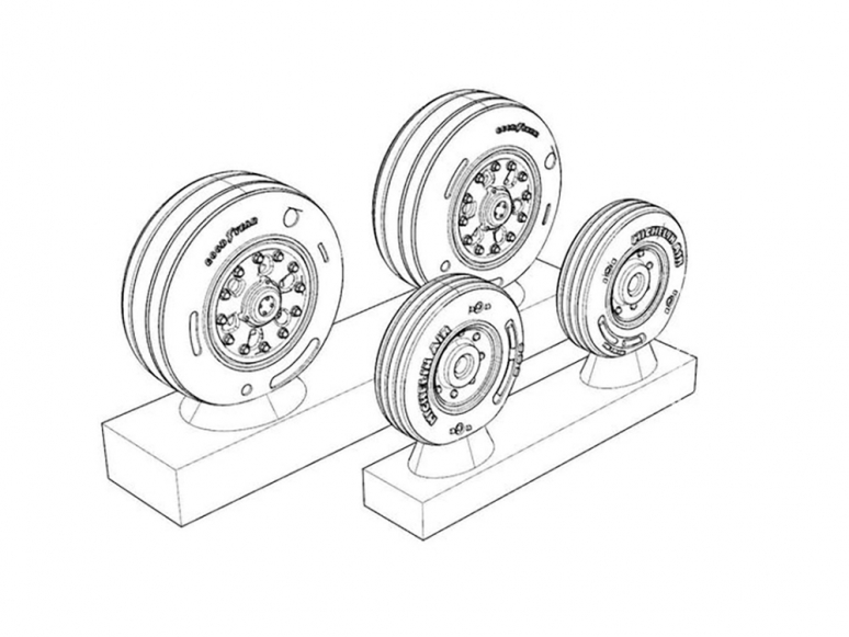 Brengun roues avion BRL48135 F/A-18 Roues 1/48