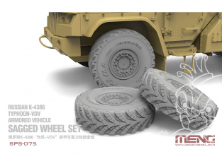 Meng maquette voiture SPS-075 Détails indispensables pour Typhoon Roues resine 1/35