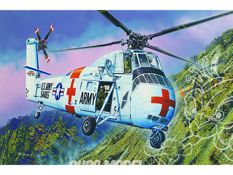 Trumpeter maquette hélicoptére 02883 CH-34 US ARMY Rescue 1/48