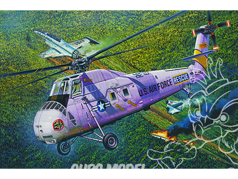 Trumpeter maquette hélicoptére 02884 HH-34J USAF Combat Rescue 1/48