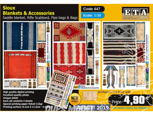 ETA diorama 447 Couvertures et accessoires sioux 1/35