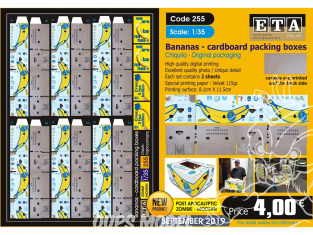 ETA diorama 255 boîtes d'emballage en carton de bananes 1/35