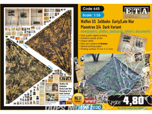 ETA diorama 645 Waffen SS Early Late toile de tente , cartes, photos, lettres et documents 1/35