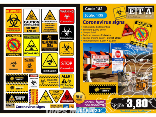 ETA diorama 182 Panneaux CORONAVIRUS 1/35