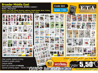 ETA diorama 263 Moyen-Orient élargi magazines journaux couverture livres 1/35