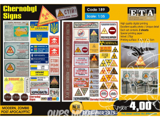 ETA diorama 189 Chernobyl panneaux 1/35