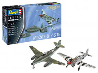 Revell maquette avion 63711 Model Set Combat Set Messerschmitt Me262 et P-51B Mustang 1/72