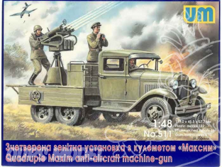 UM Unimodels maquettes militaire 511 CAMION GAZ-AAA ANTI AERIEN avec MITRAILLEUSE 1/48