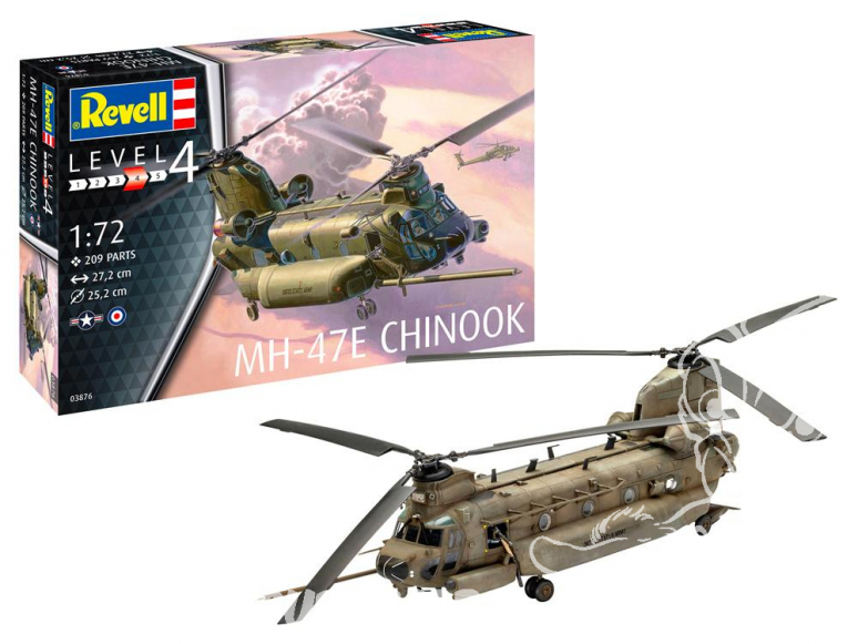 Revell maquette helicoptere Model Set 63876 MH-47E Chinook 1/72