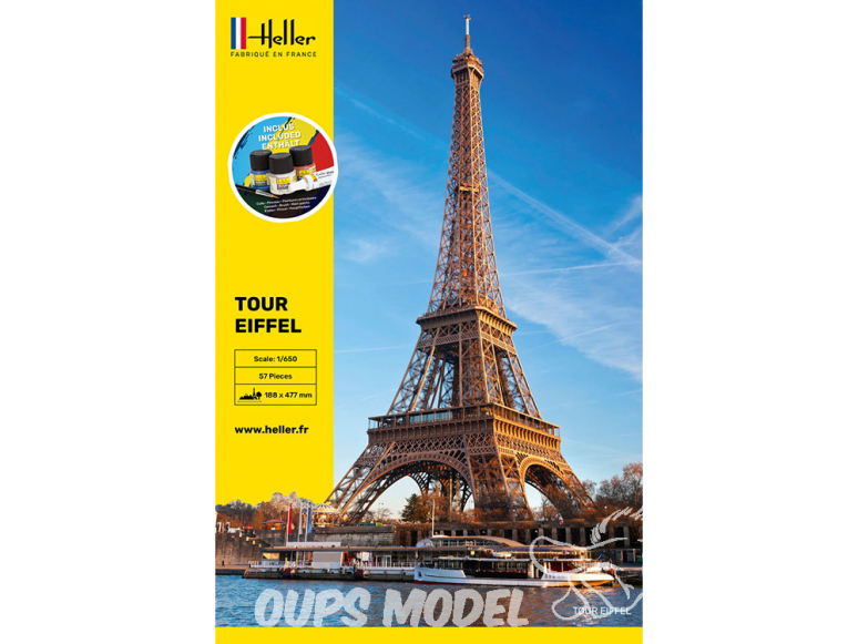 Heller maquette monument 57201 STARTER KIT Tour Eiffel 1/650