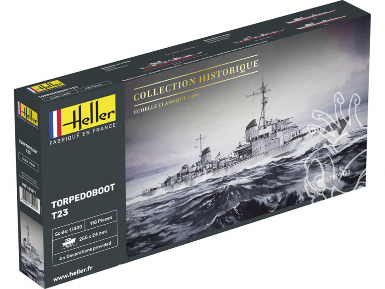 Heller maquette bateau 81011 Torpedoboot T23 1/400