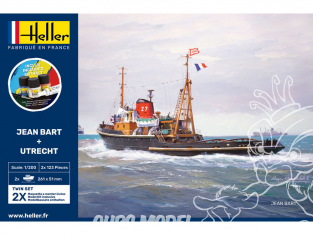 Heller maquette bateau 55602 STARTER KIT JEAN BART + UTRECHT Twinset 1/200