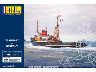 Heller maquette bateau 85602 JEAN BART + UTRECHT Twinset 1/200