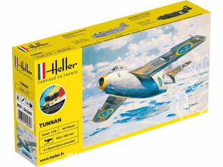 HELLER maquette avion 56260 STARTER KIT SAAB Tunnan J29 1/72