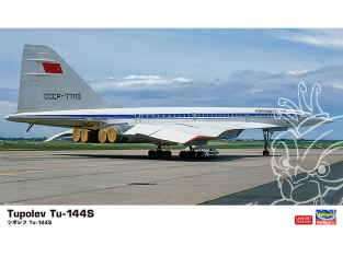 Hasegawa maquette avion 10837 Tupolev Tu-144S 1/200